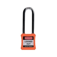 IFAM/ロックアウト用南京錠 スチール製シャックル ツル長 オレンジ 0 44906 FC438VC-3857032