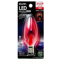 エルパ LED電球 E17口金 1．2W装飾電球 シャンデリアタイプ 赤色 elpaball mini LDC1CR-G-E17-G328