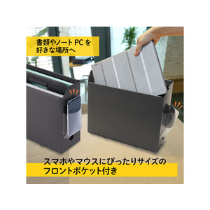 プラス PPキャリーボックス+ ダークグレー FL-126BF FC80554-76-121FL-126BF-イメージ3