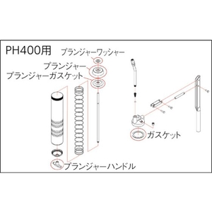 トラスコ中山 高圧グリスガンPH400用 ガスケット ガスケットPH400 FC077DZ-4147600-イメージ2