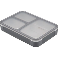 シービージャパン 薄型弁当箱 抗菌フードマン600 グレ‐ FC280NM