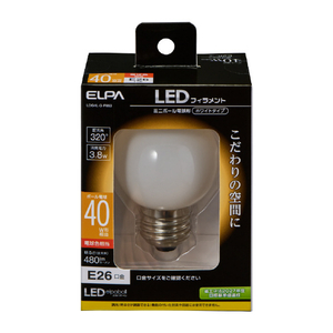エルパ LED電球 E26口金 全光束480lm(3．8W ミニボール電球形)電球色相当 LDG4L-G-F653-イメージ1