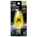 エルパ LED電球 E17口金 1．2W装飾電球 シャンデリアタイプ 黄色 elpaball mini LDC1CY-G-E17-G330