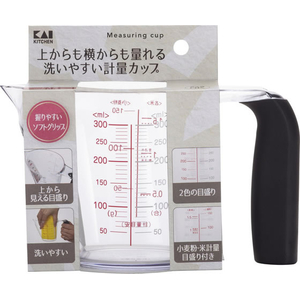 貝印 KK 上から量れる洗いやすい計量カップ300ml FCJ565F-DH8127-イメージ3