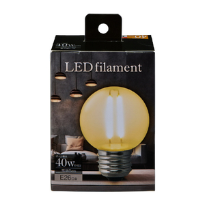 エルパ LED電球 E26口金 全光束550lm(3．8W ミニボール電球形) 電球色相当 LDG4CL-G-F654-イメージ2