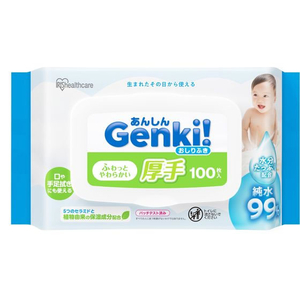 アイリスオーヤマ Genki!おしりふき 厚手100枚 FCE538M-GOK-T1001N-イメージ2