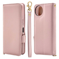 ラスタバナナ AQUOS wish5用ハンドストラップ付き手帳型ケース ライトピンク 8812AW5BHSLPK