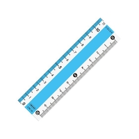 共栄プラスチック カラー直線定規 10cm ブルー CPK-10-B FC905YK-6005978