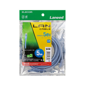 エレコム Cat5e準拠LANケーブル(5m) ブルー LD-CTN/BU5-イメージ2