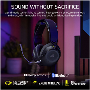コルセア CORSAIR製 HS35 v3 Wireless ゲーミングヘッドセット カーボン CAR-9011401-WW-イメージ5