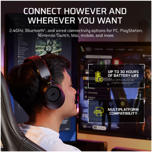 コルセア CORSAIR製 HS35 v3 Wireless ゲーミングヘッドセット カーボン CAR-9011401-WW-イメージ7