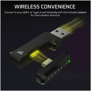 コルセア CORSAIR製 HS35 v3 Wireless ゲーミングヘッドセット カーボン CAR-9011401-WW-イメージ8