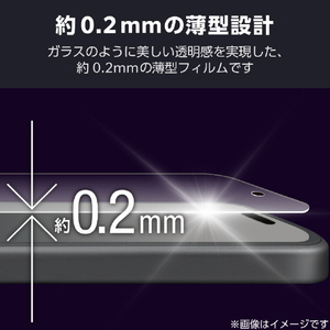 エレコム iPhone17用ガラスライクフィルム 薄型 高透明 PM-A25AFLGL-イメージ3