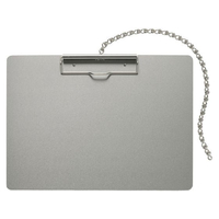 ナカキン アルミクリップボード チェーン付 AS-A4S-C ヨコ FC706LY-8668200