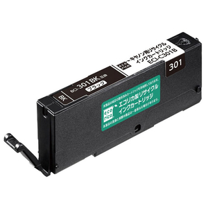 エコリカ BCI-301BK互換リサイクルインクカートリッジ ブラック(染料) ECI-C301B-イメージ1