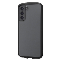 レイアウト Galaxy S21 5G用耐衝撃ハイブリッドケース Puffull クリア/ブラック RT-GS21CC14/CBM