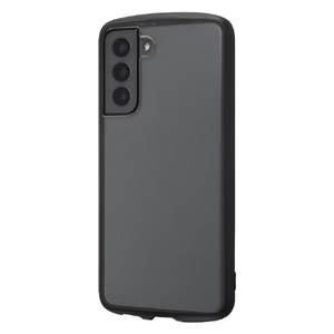 レイアウト Galaxy S21 5G用耐衝撃ハイブリッドケース Puffull クリア/ブラック RT-GS21CC14/CBM-イメージ1