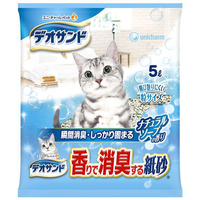 ユニ・チャームペットケア デオサンド 香りで消臭する紙砂 ナチュラルソープの香り(5L) ﾃﾞｵｻﾝﾄﾞｶﾐｽﾞﾅｿ-ﾌﾟﾉｶｵﾘ5L