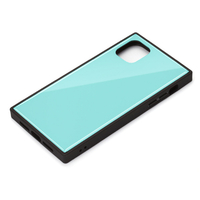 PGA iPhone 11 Pro Max用ガラスハイブリッドケース ブルー PG-19CGT04BL