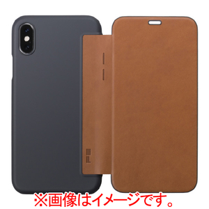 パワーサポート iPhone XS用ケース Brown PUY-80-イメージ5