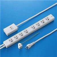 サンワサプライ 抜け止めタップ（手元集中スイッチ＋3P・8個口・2m） TAPMG3812N