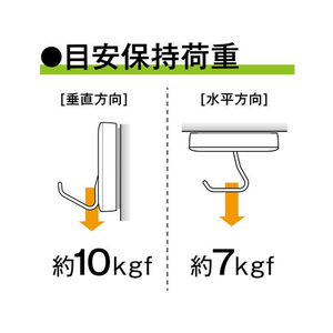 ソニック 強力マグフック 10kg 回転スイングタイプ 白 MG-7790-W FC404RB-MG-7790-W-イメージ4