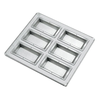 江部松商事 EBM/シリコン加工 フィナンシェ型 天板(6ヶ取)フラット仕上げ FC228LU-7070520