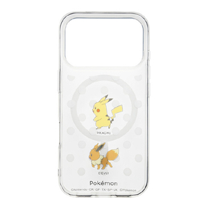 サンクレスト iPhone17 Pro用 MAGSAFE対応TPUケース ポケモン ピカチュウ&イーブイ I39RPM01-イメージ1