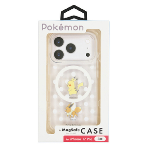 サンクレスト iPhone17 Pro用 MAGSAFE対応TPUケース ポケモン ピカチュウ&イーブイ I39RPM01-イメージ4