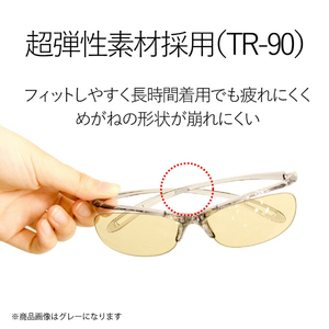 エレコム ブルーライト対策メガネ(リムレスタイプ) PC GLASSES グレー OG-YBLP01GY-イメージ4