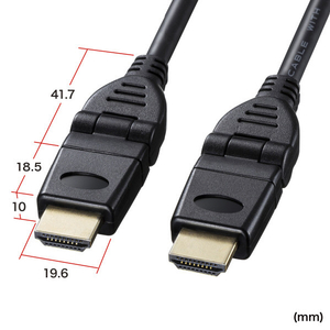 サンワサプライ ハイスピードHDMIケーブル(3Dコネクタ)3．0m ブラック KM-HD20-3D30N-イメージ19