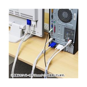 サンワサプライ ケーブルタイ（スパイラル）2m巻き・内寸直径20mm ブラック CA-SP20BK-イメージ2
