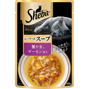 マースジャパンリミテッド シーバ アミューズ シーフードスープ 蟹かま、サーモン添え(40g) SAMｶﾆｶﾏｻ-ﾓﾝ40G-イメージ1