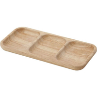 不二貿易 木製レクタングルトレー 仕切り付き ボヌール FC656TA-96221