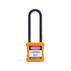 IFAM/ロックアウト用南京錠 ナイロン製シャックル ツル長 オレンジ 0 44926 FC441VC-3860951-イメージ1