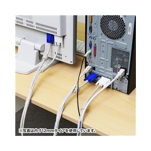 サンワサプライ ケーブルタイ（スパイラル）2m巻き・内寸直径20mm ホワイト CA-SP20W-イメージ2
