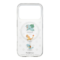 サンクレスト iPhone17 Pro用 MAGSAFE対応TPUケース ポケモン フシギダネ&ヒトカゲ&ゼニガメ I39RPM02