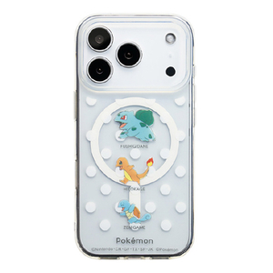 サンクレスト iPhone17 Pro用 MAGSAFE対応TPUケース ポケモン フシギダネ&ヒトカゲ&ゼニガメ I39RPM02-イメージ2
