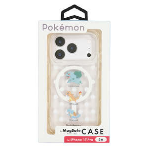 サンクレスト iPhone17 Pro用 MAGSAFE対応TPUケース ポケモン フシギダネ&ヒトカゲ&ゼニガメ I39RPM02-イメージ4