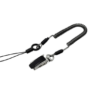 ラスタバナナ コイルストラップ メタルクリップ ステンレスワイヤー入り ブラック RCSTWM03BK