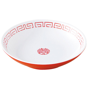 エンテック 中華小皿 白/赤 FC73271-CA-41-イメージ1