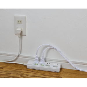 エルパ 電源タップ4個口2m ホワイト WLK-R42LW-イメージ6