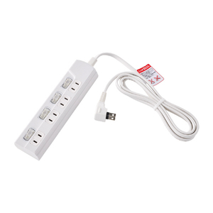 エルパ 電源タップ4個口2m ホワイト WLK-R42LW-イメージ8