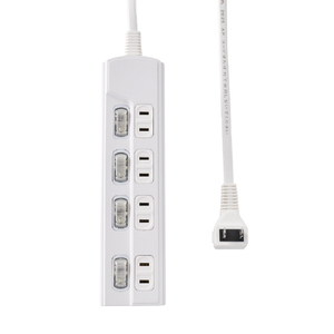 エルパ 電源タップ4個口2m ホワイト WLK-R42LW-イメージ9