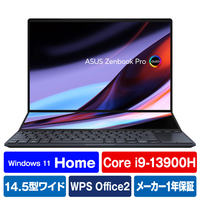 ASUS ノートパソコン Zenbook Pro 14 Duo OLED テックブラック UX8402VV-P1028W