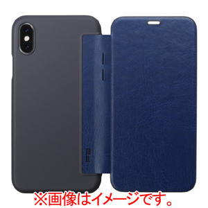 パワーサポート iPhone XS用ケース Navy PUY-83-イメージ4
