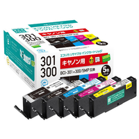 エコリカ BCI-301+300/5MP互換リサイクルインクカートリッジ 5色パック ECI-C301-5P
