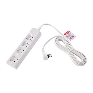 エルパ 電源タップ4個口3m ホワイト WLK-R43LW-イメージ4