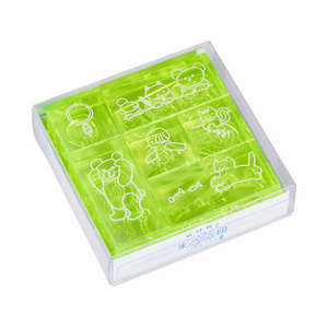 キングジム 透明スタンプ 氷印 セット トモダチセット FCJ372T-CLSSAC-001-イメージ1