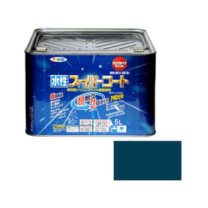 アサヒペン 水性スーパーコート 5L オーシャンブルー FC517NV-イメージ1
